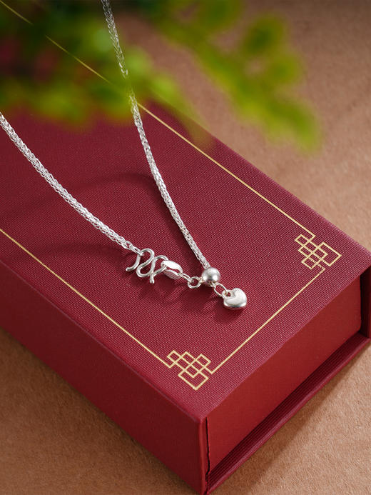 子佩集S990银【福秀锁】套链项链【QFDZ028花丝锁2509 商品图3