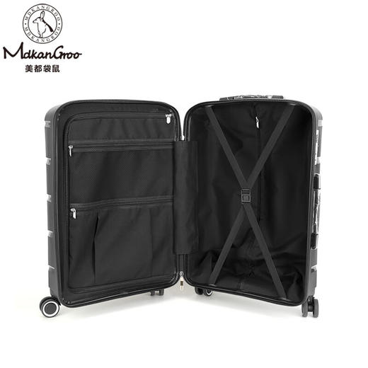 美都袋鼠（MDKANGROO）全新pp商务休闲旅行箱学生男女通用拉杆箱时尚登机箱 商品图4
