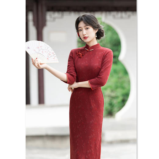 SKY 209651七分袖旗袍妈妈装旗袍裙 商品图2