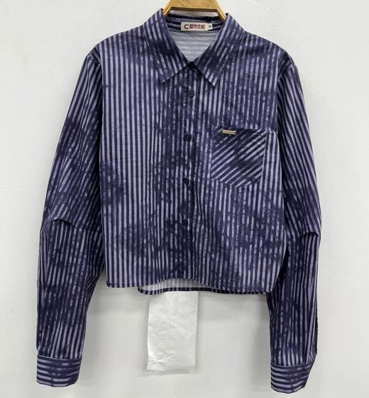 NC翻领晕染条纹长袖衬衫50702（紫）秋季 253050060321 商品图1