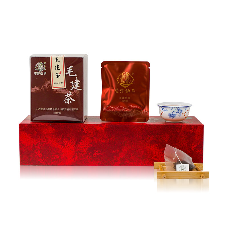 管涔仙草山西特产宁武毛健茶便携装简装三角包茶香浓郁回甘悠长3盒装