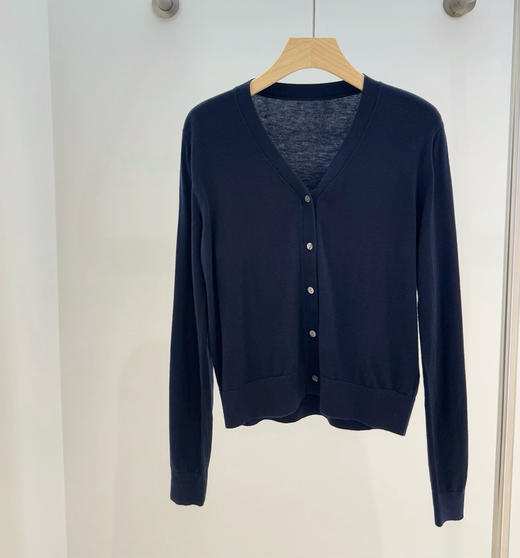 之禾同款老钱感V领针织开衫09102 商品图7