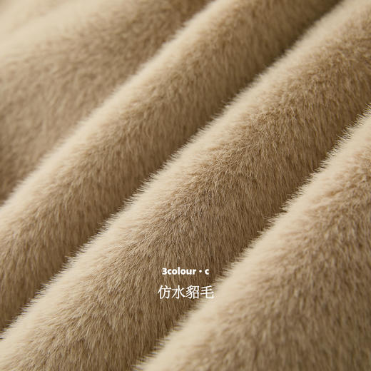 三彩懒人皮草【暮山听雪】2025冬季新款仿水貂毛两面穿毛毛外套C 商品图3