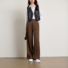 西装裤坠感老钱风，高腰提臀直筒阔腿裤休闲裤KB-250210 商品缩略图2