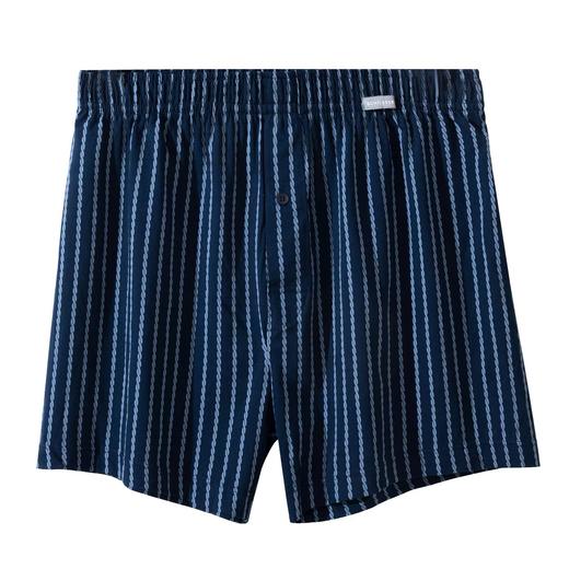 【纯棉经典条纹】SCHIESSER德国舒雅男士阿罗裤纯棉条纹印花家居短裤宽松裤衩39/25520X 商品图0