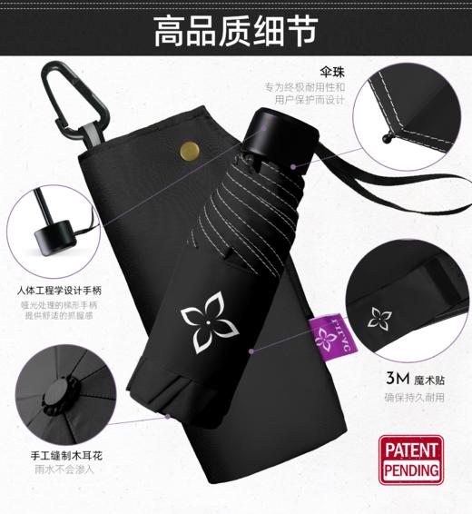 紫丁香"合宜一号"纯色晴雨伞 8骨五折伞 商品图13