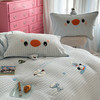 高克重异型牛奶绒绣花卡通四件套 抗静电蓄热保暖牛奶绒套件 商品缩略图3