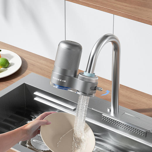 【水力发电】 小质龙头净水器LJ203 涡轮磁感水力发电 3层长效PP棉 10层过滤 有效除重金属/除阻垢/除氯 适配99%水龙头 商品图2