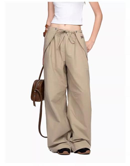 ANN* AND* 纯色设计感宽松弯刀休闲气球裤 商品图0