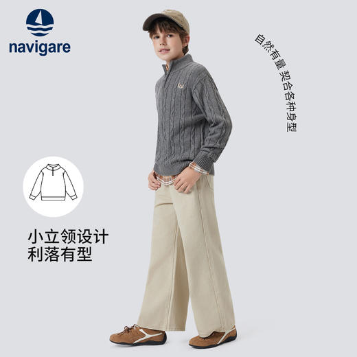 【120-165】【纳维凯尔】意大利小帆船童装男童针织衫毛衣 商品图3