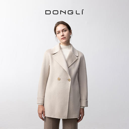 东黎 • 我不被驯化 山羊绒女士秋季西装领中长款大衣 5306 商品图2