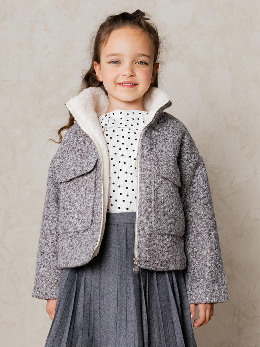 时髦花灰短外套 商品图2