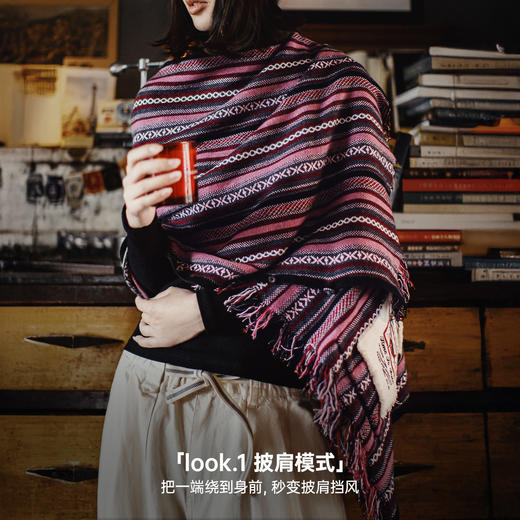 马登针织套头无袖坎肩马甲背心斗篷披护肩风围巾脖外搭套女士秋冬 商品图2