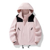 拼接冲锋衣男女秋冬新款连帽青年户外运动休闲防风情侣百搭外套潮 商品缩略图6
