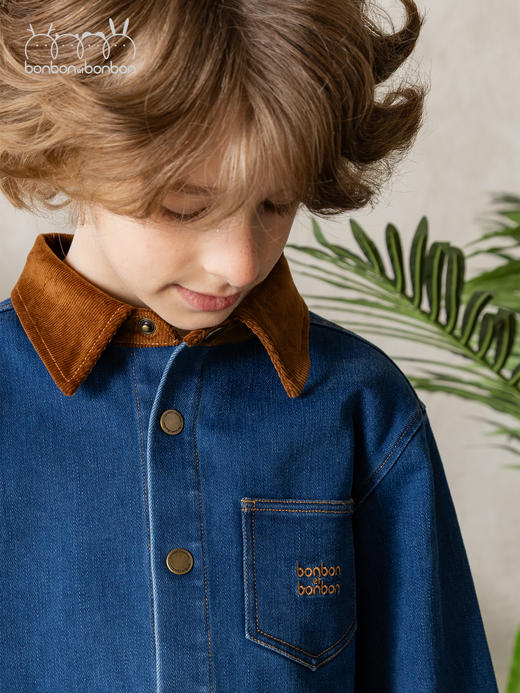 牛仔蓝撞色外套 商品图3