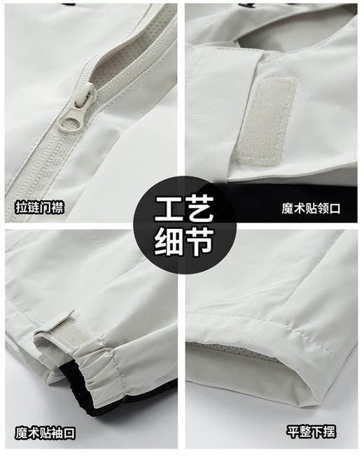 拼接冲锋衣男女秋冬新款连帽青年户外运动休闲防风情侣百搭外套潮 商品图8