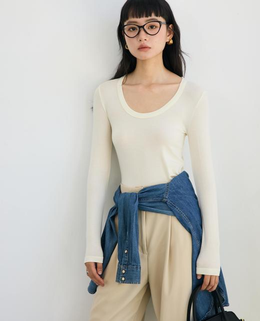 老米优品🎈3-5天！小立领/大圆领《品质款秋冬肌底衣 🍂醋酸天丝羊毛  面膜打底tee》软糯又温暖 ， 质感nice~ 礼袋包装 加赠羊毛专用天然樟木球 防虫防蛀防霉 商品图14