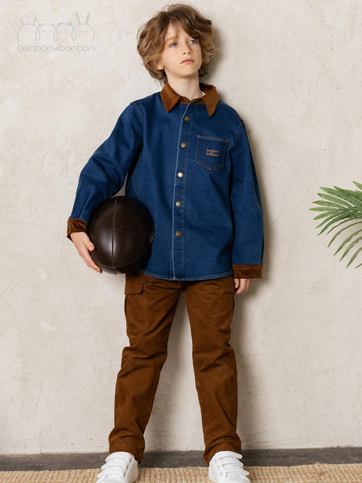 牛仔蓝撞色外套 商品图4