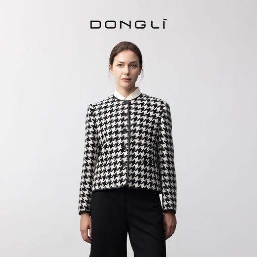 东黎 • 我不被驯化 山羊绒女士秋季皮边短款大衣 5309 商品图6