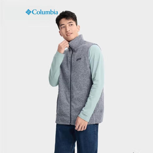 哥伦比亚男式净色立领马甲AE1823 商品图0