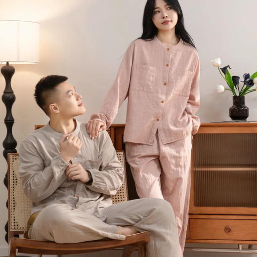 【自在布衣·老钱国风长袖套装】 睡衣 家居服 商品图1