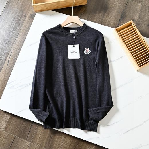 M0NCLER蒙口2025秋冬男士半高领纯色羊绒套头毛衣 商品图4