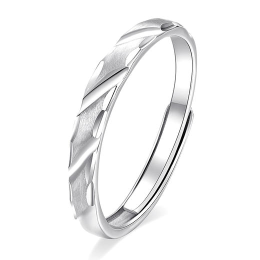 卡蒂罗KADER 纯洁之爱情侣对戒 简约大方情侣对戒男女友钟爱久久小众素圈开口可调节戒小众设计纯粹炙热的爱意 商品图3