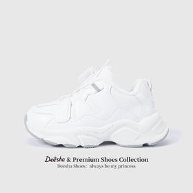 笛莎Deesha 女童童鞋2025冬季新款加绒低帮运动鞋