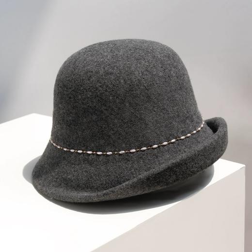 疯帽子 秋冬25新法式赫本风纯羊毛渔夫帽保暖优雅显脸小盆帽子女 商品图6