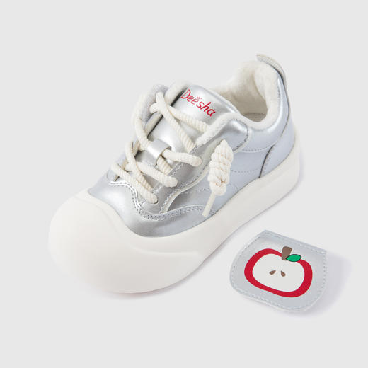 笛莎Deesha 女童童鞋2025冬季新款加绒厚底低帮板鞋 商品图3