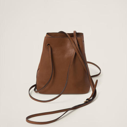 Miu Miu 女士压花字母徽标纳帕皮革迷你单肩包 棕色 5NF460 AEFX F0316 商品图2