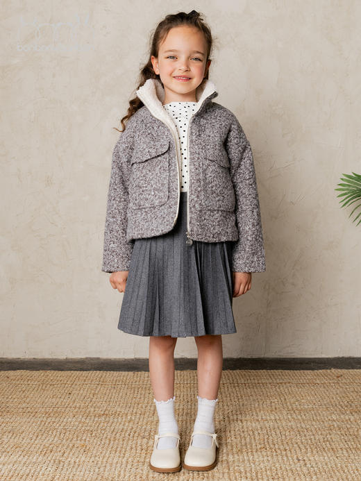 时髦花灰短外套 商品图3