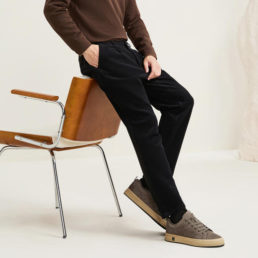 【萝卜裤】柒牌休闲梭织2025秋冬灯芯绒抗皱保暖九分锥型休闲裤男129H70050 商品图1