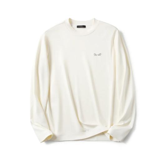 贴身的温柔 ～小眼睛徽标萬能基础佰搭长袖打底衫 商品图1