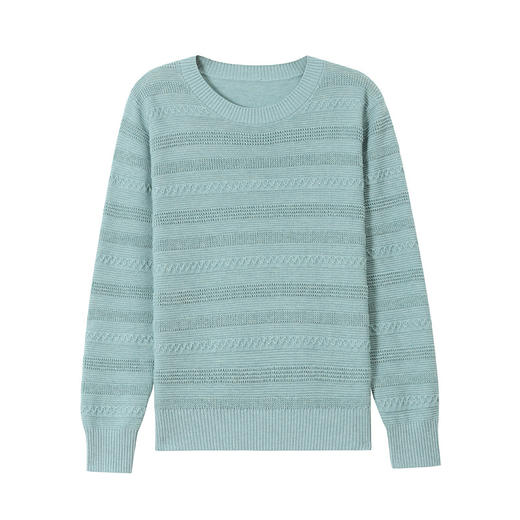 CC圆领短款温柔风简约浅色针织打底衫女春秋时尚单品 通勤百搭毛衣 商品图4