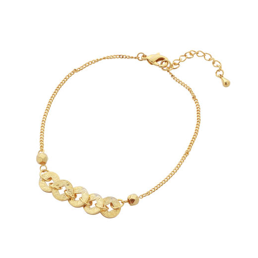 【东方系列】三彩2025新款镀金五帝钱手链手饰吉祥复古个性小众 商品图4