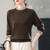 CC木耳边撞色针织衫气质上衣秋装2025新款女装早秋薄款洋气打底毛衣 商品缩略图2