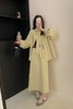 LNNNS 黄绿色衬衫半裙背心披肩四件套装 21034 商品缩略图0