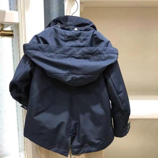 2025春秋季新款小熊儿童卡通刺绣韩版休闲短款连帽风衣防风外套 商品图3