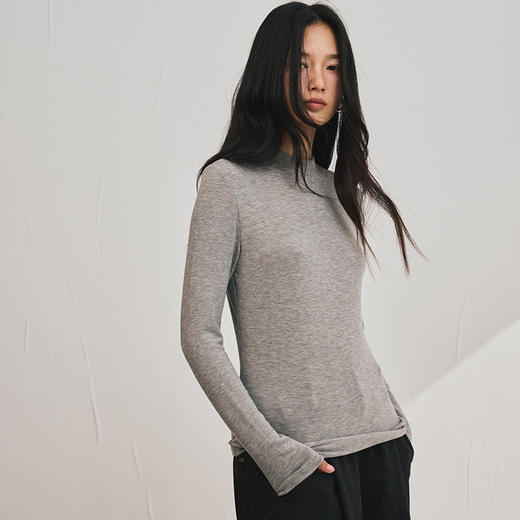 【第二件立减10元】KEMU轻绒衣2.0·羊绒修身打底｜亲肤透气，修身保暖，三种领型可选 商品图5