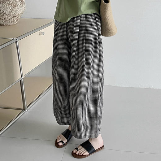 裁缝学苑AH68格子裤阔腿裤打版裁剪女山本裤高腰九分休闲裤子宽松 商品图4