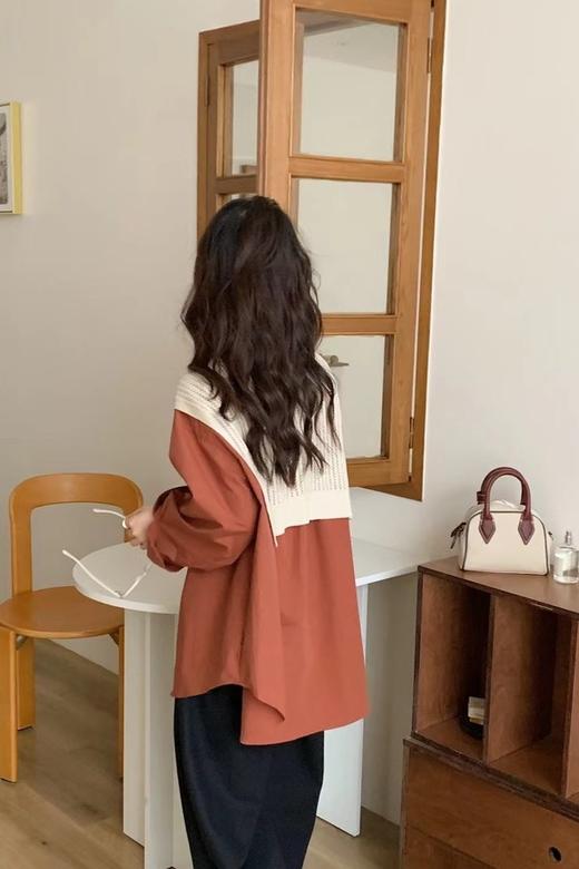 HAYES 温暖橙色衬衫披肩两件套装 21024 商品图5