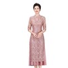 高级感旗袍连衣裙婚礼国潮婚宴装妈妈装气质中袖HYX25-271 商品缩略图4