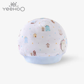 英氏新生婴儿纯棉冬季帽子宝宝夹棉保暖套头圆帽胎帽YZJKJ31010A