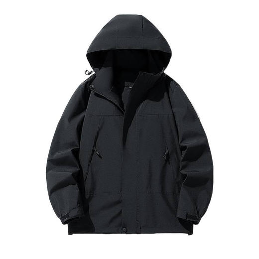 拼接冲锋衣男女秋冬新款连帽青年户外运动休闲防风情侣百搭外套潮 商品图7