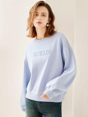 【工艺系列卫衣】刺绣款～95%棉蕾丝花草绣SC字母卫衣-喜出