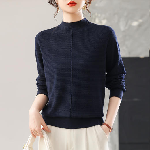 CC美拉德色系半高领针织打底衫女内搭上衣秋装2025新款女装薄款毛衣 商品图3