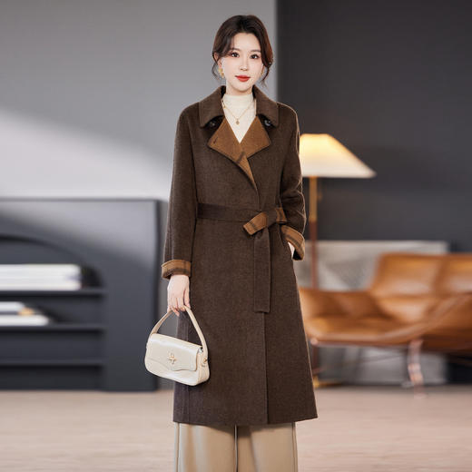 TC 53267复古羊毛双面呢大衣显瘦毛呢外套 商品图0