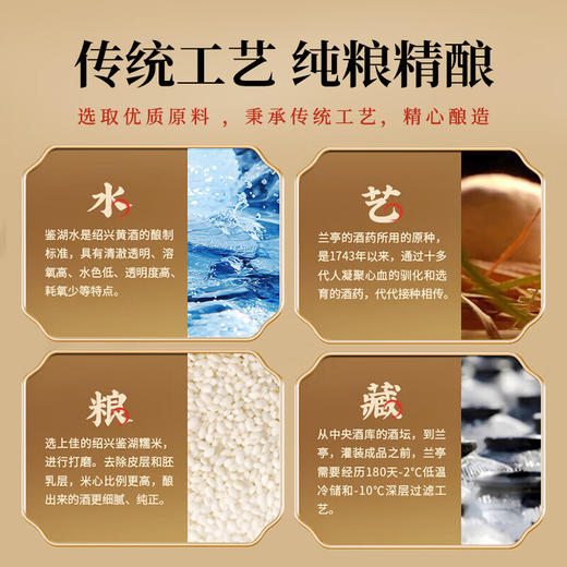 【自营】会稽山 绍兴黄酒 二十年陈高端黄酒国潮兰亭礼盒装 送礼宴会 1L 1瓶 整箱装 4盒 商品图5