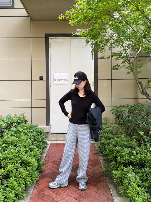 春秋打底｜显瘦锁骨杀~鹅蛋大领口长袖T恤打底衫包邮+三天无理由退换】 商品图10